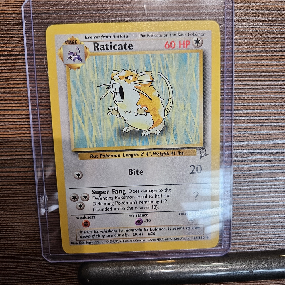 Pokemon Raticate 58/130 Base Set 2 Trading Card